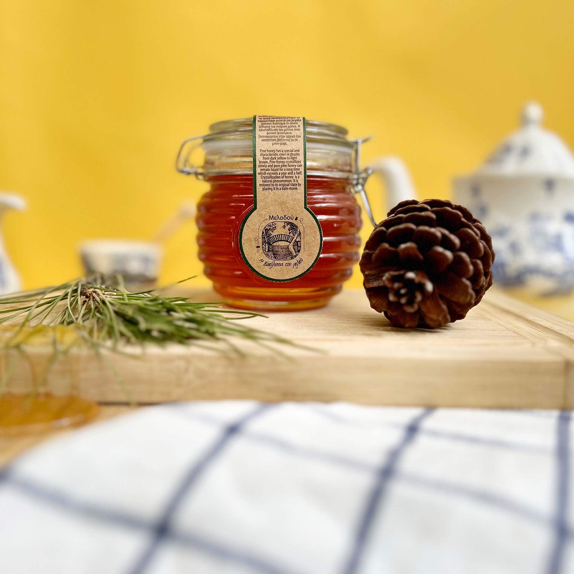 Melodou Cyprus Pine Honey 450g Glass Jar