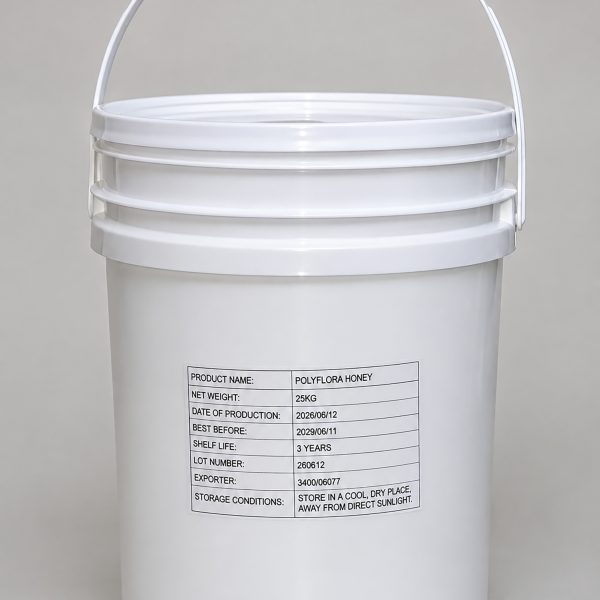 Melodou blossom honey 25kg plastic pail