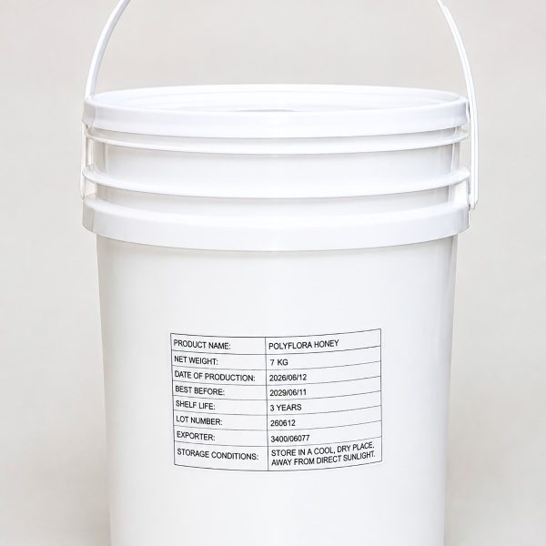 Melodou honey 7kg plastic pail